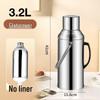 Large Capacity Stainless Steel Thermos Flask with Double Layer Insulation and Glass Liner