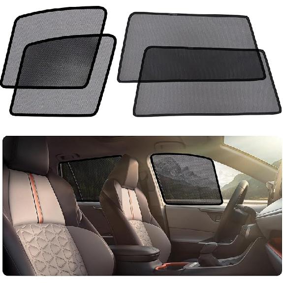 Car Window Shades For -2024 RAV4 Accessories - Rear Side Window Shade For Baby, Breathable Mesh Car Privacy Window Covers, UV Protection And Heat
