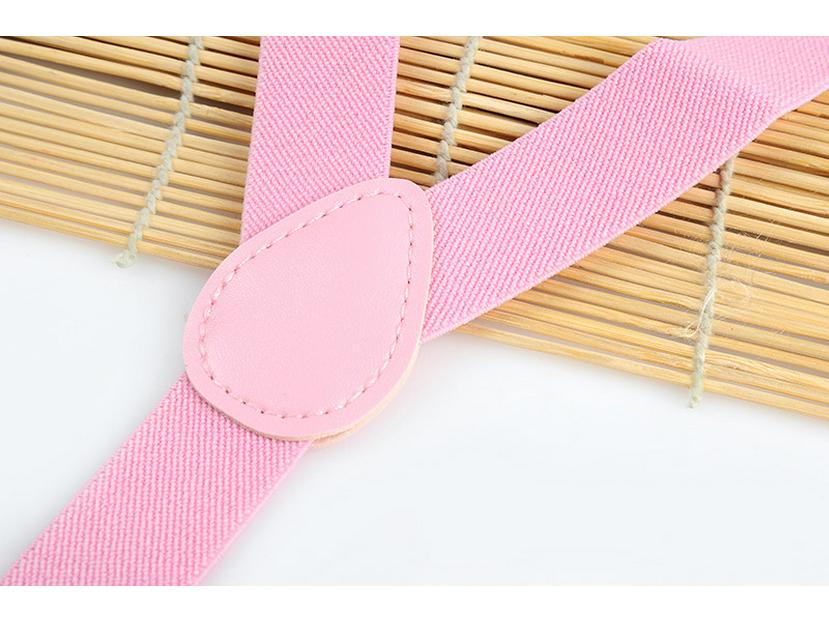 Unisex 2.5cm British Pink Y-Back Elastic Suspenders, Versatile & Multi-Color