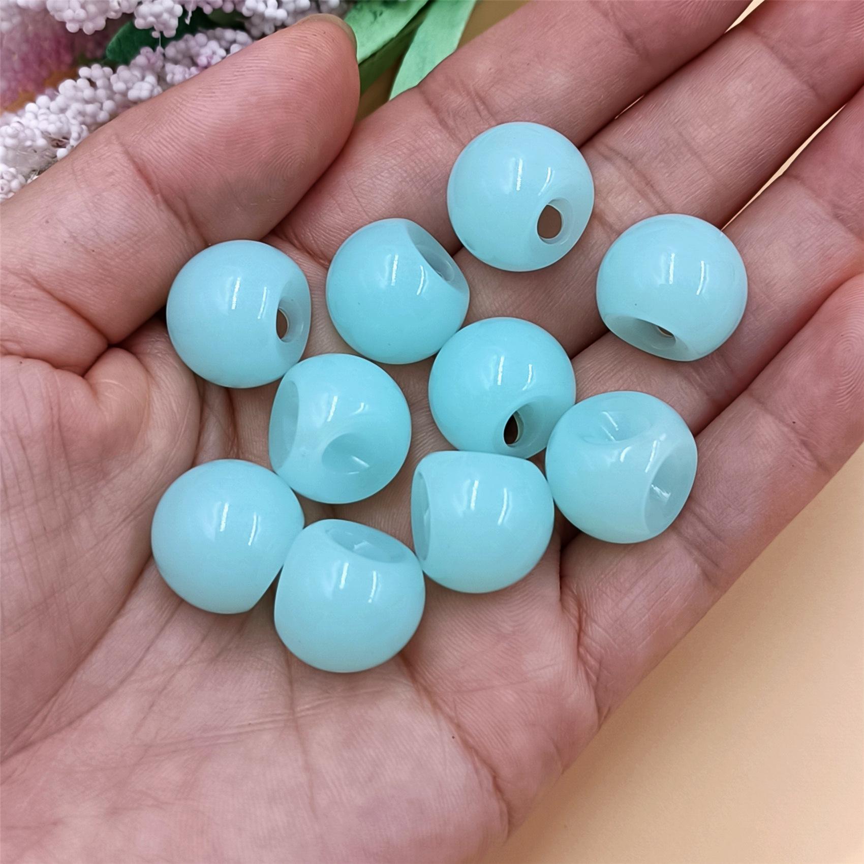 

Цепочка для мобильного телефона, цветные бусины, аксессуары, желейные цветные аксессуары, акрил, 10 шт., 16 мм, боковые отверстия, подвесная повязка на голову для автомобиля своими руками синий