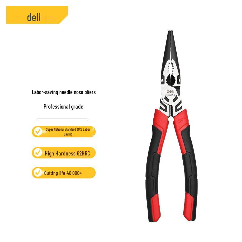 Deli 8-inch Labor-Saving Needle-Nose Pliers