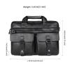 Echte Leder Herren Aktentaschen 15,6" Laptop Tasche Bürotaschen für Männer Dokumenten Business Umhänge Messenger Tasche Handtasche