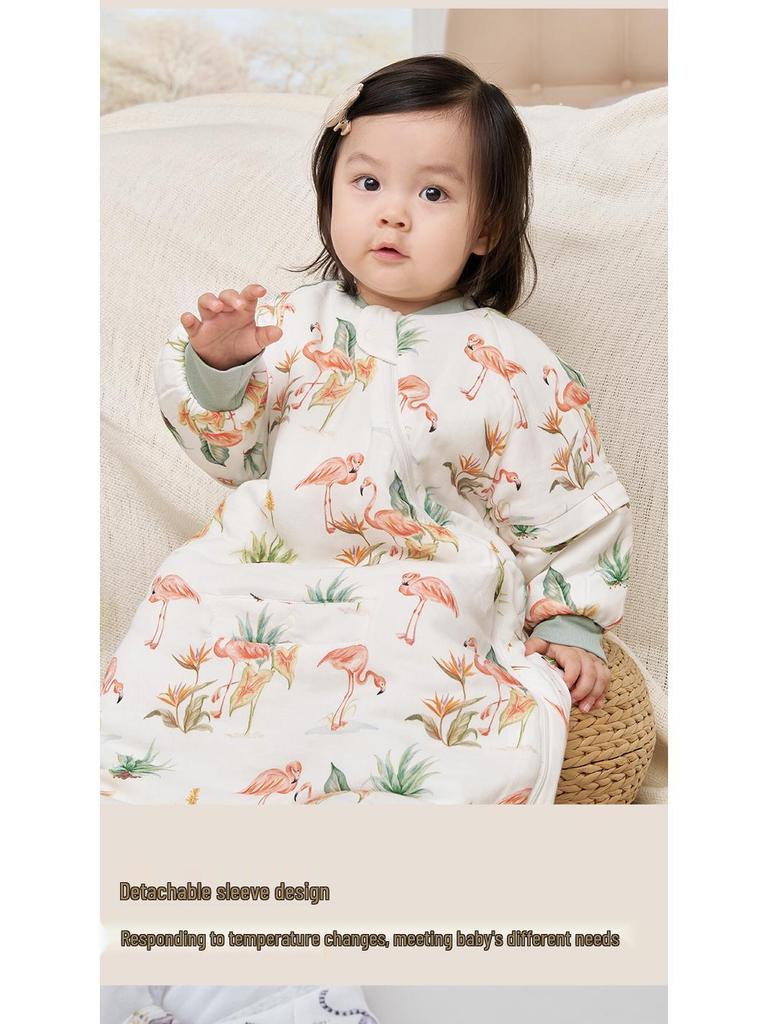 Xiaoan Dan Baby Sleeping Bag: Autumn/Winter Bamboo-Cotton Quilted Anti-Kick One-Piece Leg Wrap