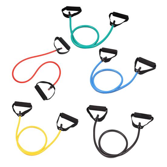 Fitness Resistance Band with Anti-slip Handle Portable Men Women Arm Shoulder Stretch Strength Training Leg Toning Exercise