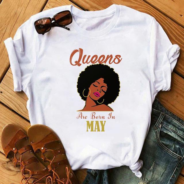 2025 Afrikanisches Mädchen Print Damen Sommer T-Shirt, Kurzarm Oberteil