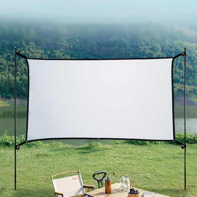 16:9 Portable Projector Screen Simple Projector Curtain 60/72/84/100/120 Inch Hd Display Screen For Home Cinema Theater Movie