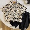 Boys Summer Thin Cartoon Print Short Sleeve Shirt Cool Trendy Baby Top