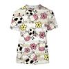 Camiseta Estampada de Vaca 3D Para Hombre Moda Unisex Estilo Harajuku Casual Cuello Redondo Manga Corta Camisetas Tops Ropa para Niños
