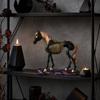 Halloween Skeleton Horse Resin Figurine Statue with for Shelf, Table and Mantel Decor