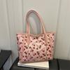 Vintage Cherry Print Large Capacity Women Casual Commute Single Shoulder Tote Bag