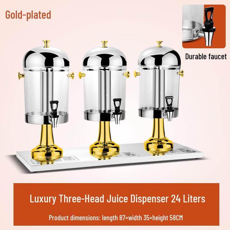 Western Style Stainless Steel Juice Dispenser – Single, Double, or Triple Head Self-Service Cold Beverage Machine