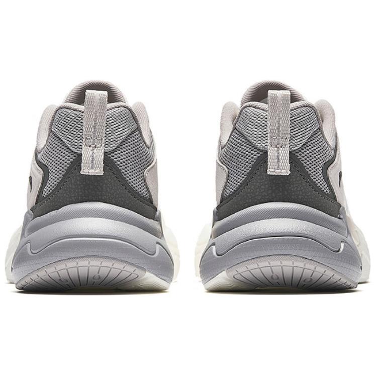 Anta Pulse Comfortable Versatile Shock Absorbing Wear Resistant Low Top Casual Shoes Women Casual Shoes White Gray 122528856-3