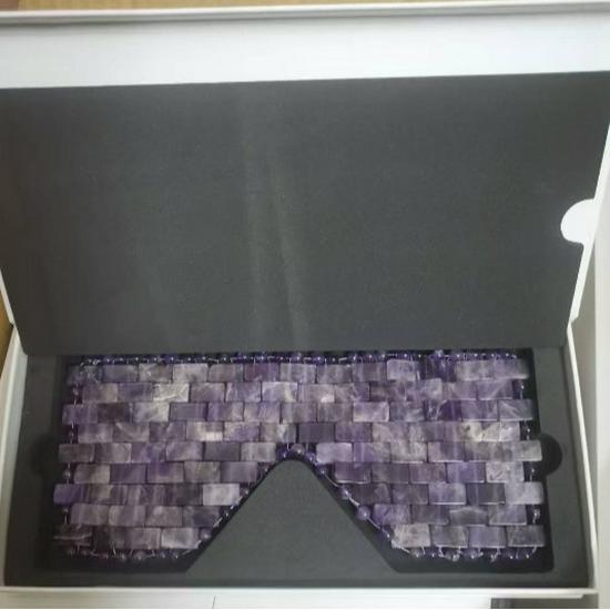 Natural Stone Pink Crystal Jade Eye Mask