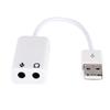 White USB 2.0 Channel Virtual 7.1 Effect Xear 3D Audio Sound Card Adapter For XP