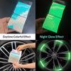 20PCS Car Wheel Stickers Reflective Night Safety Warning Tape Waterproof Scratch-Resistant Rim Decals for Cars Motorcycles Bicycles