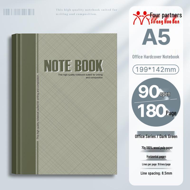 32k Hardcover Business & Student Notebook - Thick, Simple Diary Book