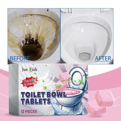 12/24PCS Toilet Cleaning Effervescent Tablets Strong Decontamination Refresh Air Fast Yellow Dirt Odor Removal Soluble Tablets