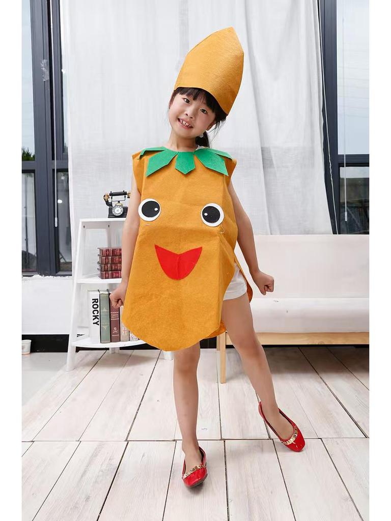 Fruit & Vegetable Halloween Stage Costume for Kids & Parent-Child Performances