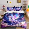 Mystical Pastel Dragon Design Bedding Duvet Cover Set  (1*Duvet Cover 2*Pillowcases, Without Duvet Insert)