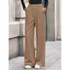 Womens High-Waisted Straight Leg Wide Pants Soft Comfortable Casual Trousers Winter 2026