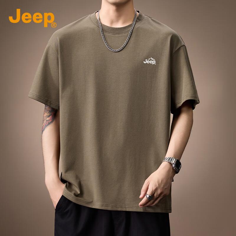 JEEP Men s 7A Anti-bacterial Cool-Feel Round Neck T-Shirt 2XL