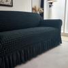1Pc Seersucker Sofa Covers Living Room Solid Color Stretch Sofa Slipcover Thick Anti-Dirty Home Cushion Cover Home Decorative