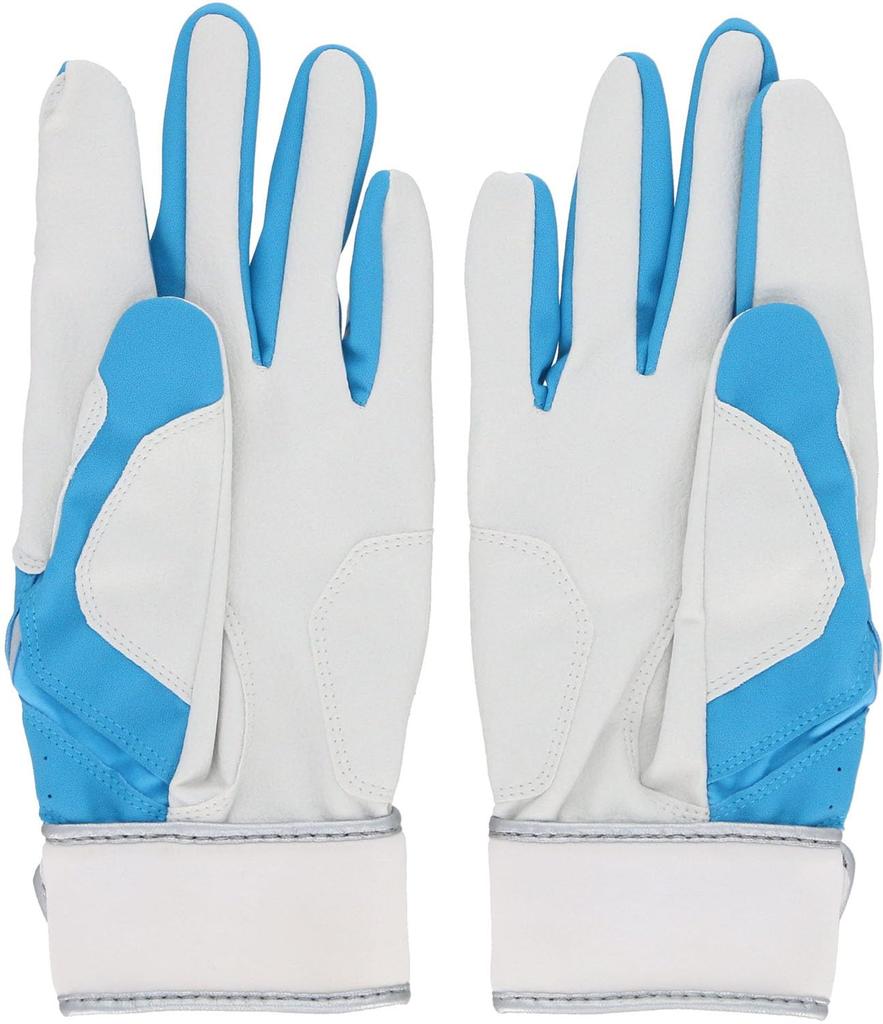 adidas Baseball Batting Light Size LBG504 Gloves, 51, Medium, Blue/Silver (2313L), L,