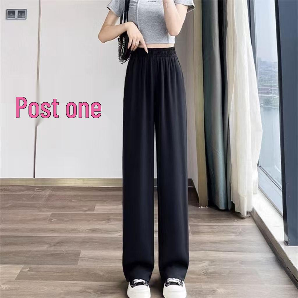 

Buy One Get One Free 2026 Spring/Summer Women s High-Waisted Black Wide-Leg Pants - Casual, Loose, Slimming Fit XS Up to 34 kg