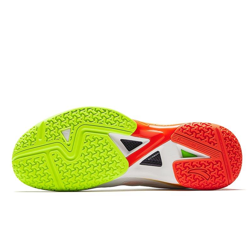 Anta Lightweight Comfortable Trendy Fashion Non-Slip Wear-Resistant Breathable Low-Top Badminton Shoes Men Sneaker White Orange Green 412510971-2