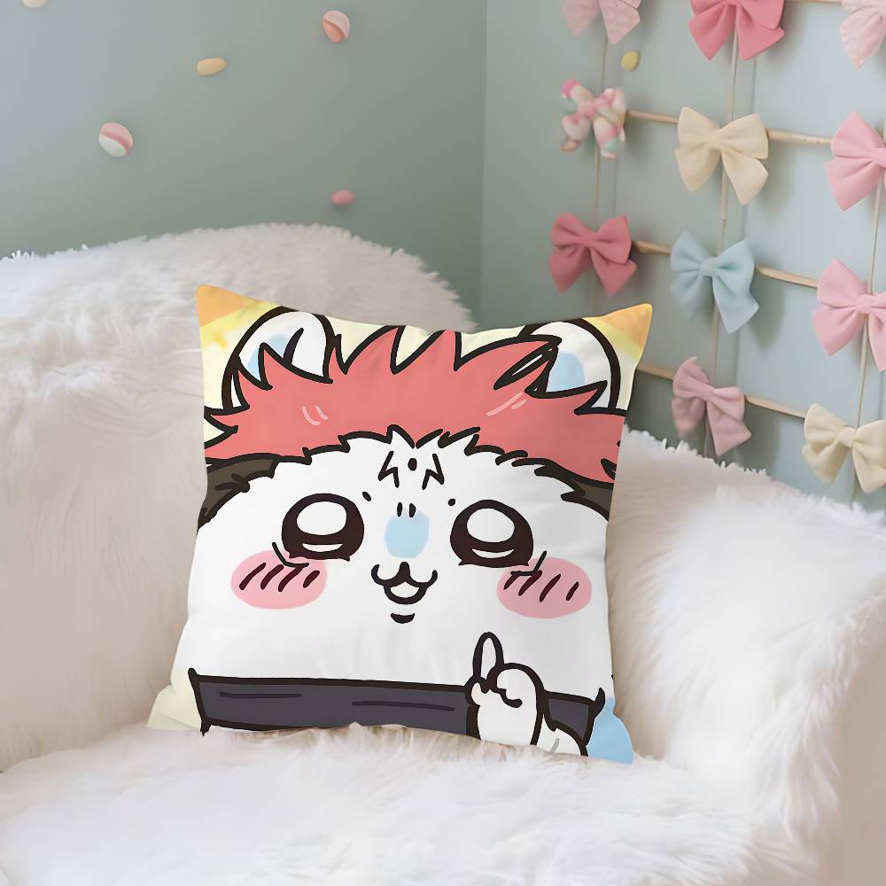 CartoonCChiikawasCute Case Plush Fabric Soft Pillowcase Double Sided Print Cushion Cover Household Gifts
