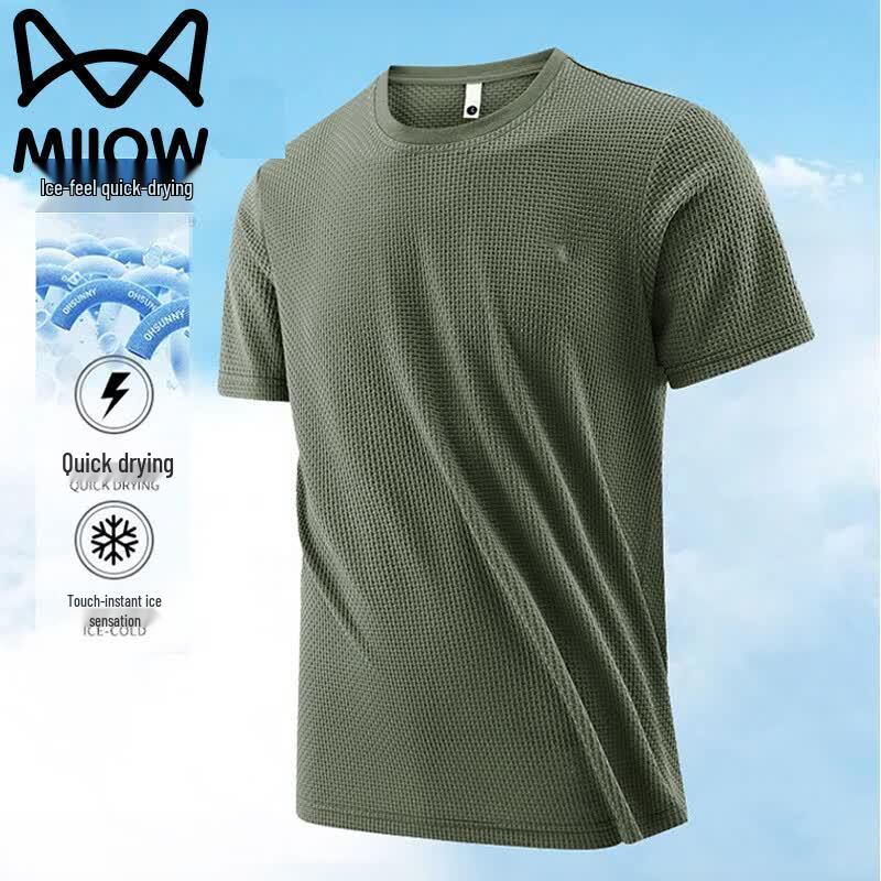 MiiOW Men s Ice-Feel Quick-Dry Casual T-Shirt 5XL