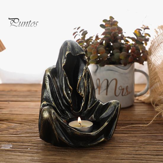 Halloween Ghost Wizard Kerzenhalter Harz Figur Duft Teelicht Kerze Leuchter Tisch Mittelstück Desktop Dekoration Festival Geschenk