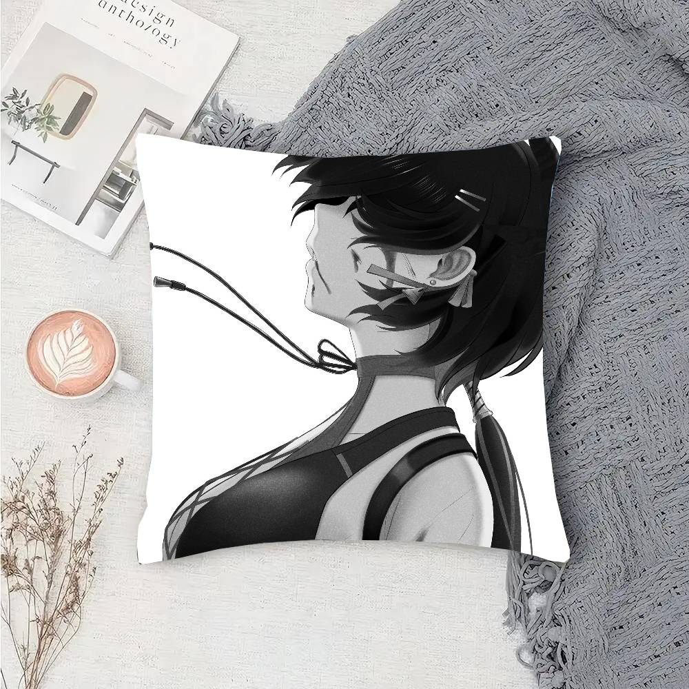 Rover Anime Game W-Wuthering Waves Pillow Case Fashion Square Pillowcase Bedroom Sofa Room Ins Decoration Leisure