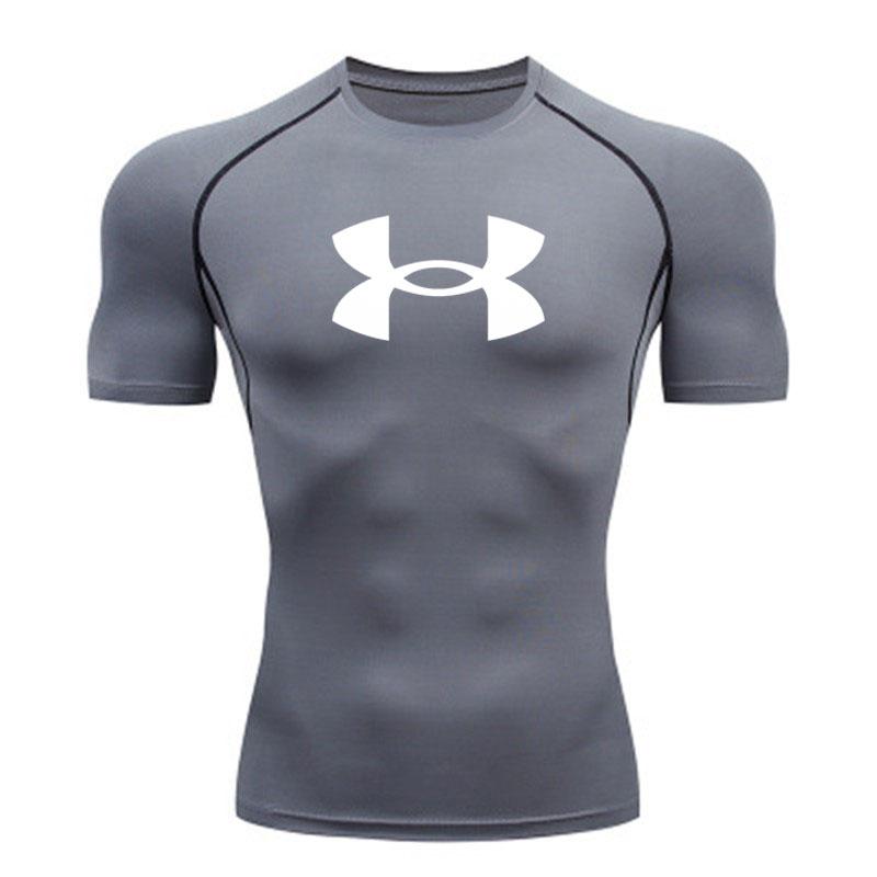 Men's Quick Dry Compression Athletic Tight T-shirt, Breathab