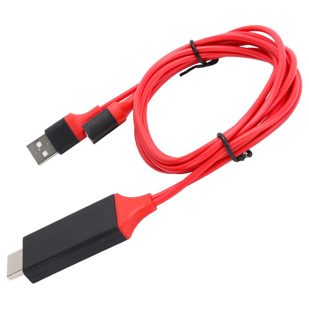 1080p TypeC Mobile Phone To HD Multimedia Interface Cable USB Adapter for IOs Android(Red )