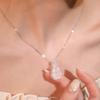 Clear White Chalcedony Gourd Sterling Silver S925 Necklace Autumn and Winter New Chinese Premium Light Luxury