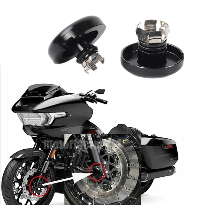 Quick Install Motorcycle Axles Protector Aluminum Construction Weatherproof Designs Front Axles Cap for Bike 121 117 CVO