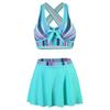 Costume da bagno europeo e americano Costume da bagno spezzato Abito conservativo da donna Set bikini Costume da bagno a tinta unita