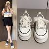 Summer trend sail new Chinese versatile muffin thick-soled canvas women's shoes rhinestone cloth board shoes casual shoes Korean version of the price