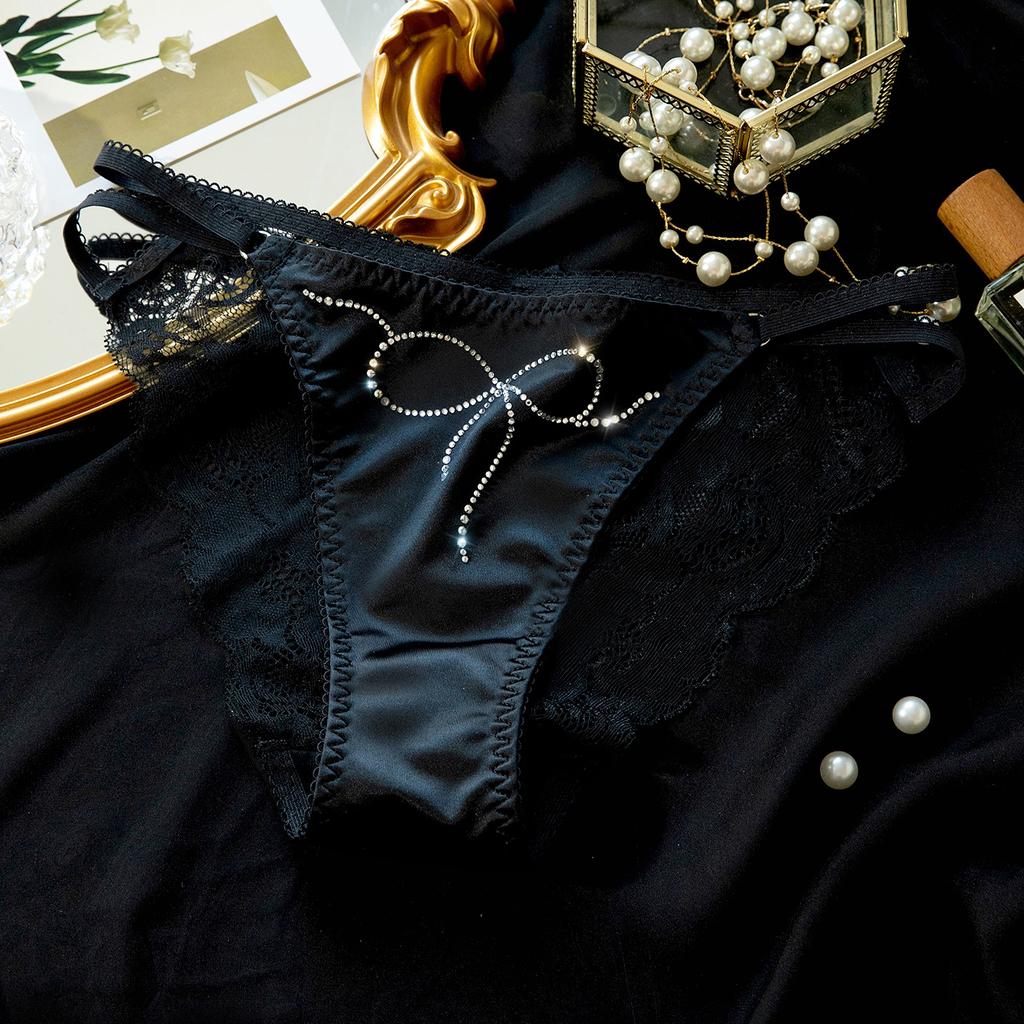 Schleife Diamant Niedrige Taille Slip Spitze Sexy Dreieck Damen Slip