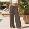 Women's Casual And Fashionable Color Loose Pants With Pocketes