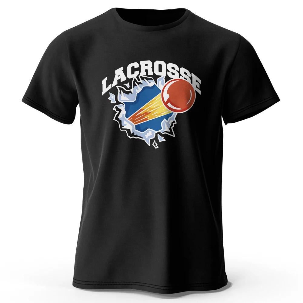 Lacrosse Logo Printed 100 Cotton Funny TShirt for Unisex Unisex Oversized Casual Sport Clothing Tops Tees