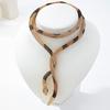 Stylish Retro Snake Necklace Multi Wear Option as Chokers Bracelet or Armband Adjustable Flexible Alloy Materials