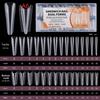 180Pcs Nail Extension Sandwich Dual Nail Forms Molds No Crack Easy Shape Oval Coffin for Beginner Professional Use