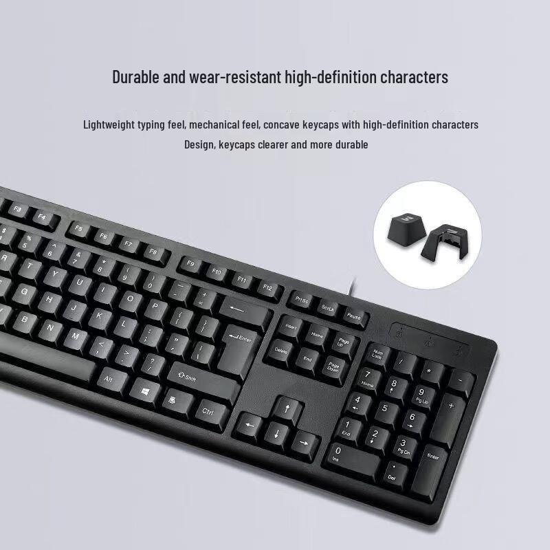 YouShi Wired USB Keyboard and Mouse Set