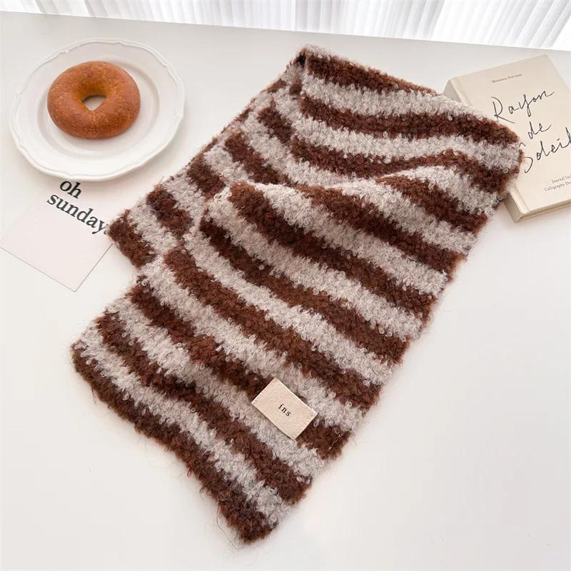 Men Women Wool Scarf Winter Warm Thicken Solid Warmer Cashmere Scarves Fashion Knitted Versatile Shawl Soft Neck Bib Cold Proof