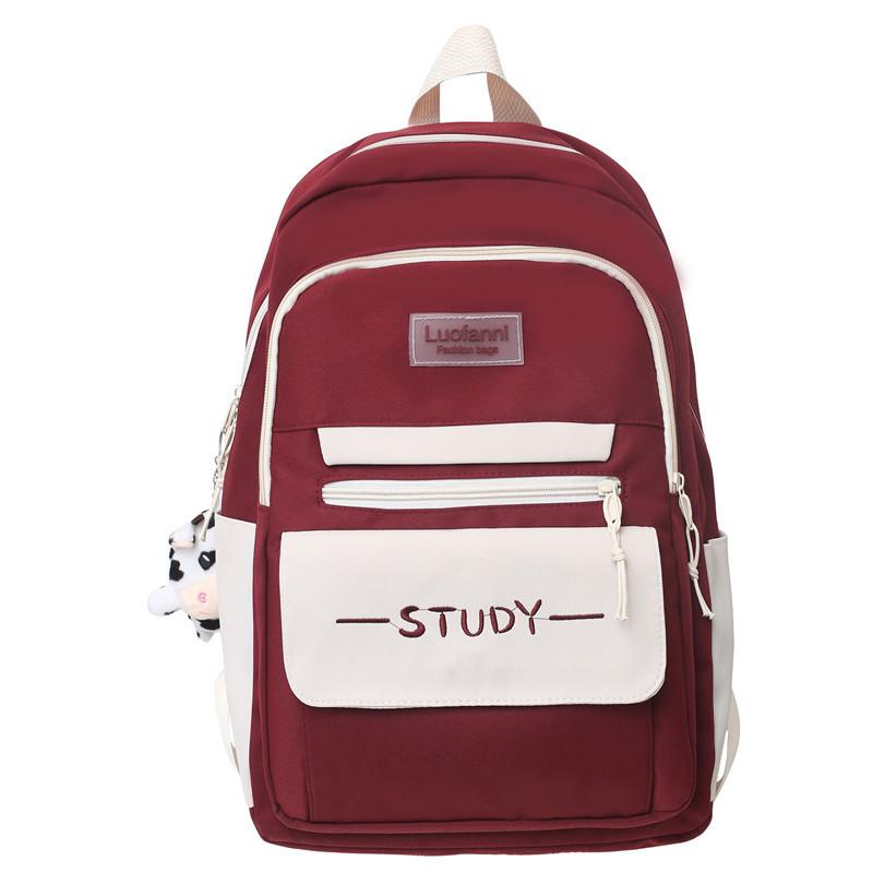 Junior high school student schoolbag female large capacity high school student simple fashion trend backpack primary school backpack