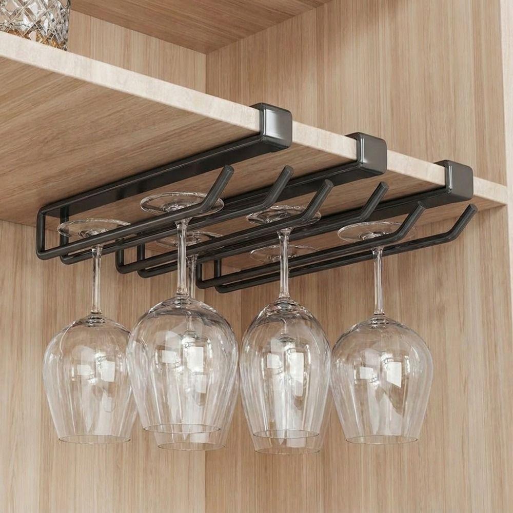 No Drill Wine Glass Rack Wall Mounted Wine Glass Holder Red Wine Cup Holder  Living Room