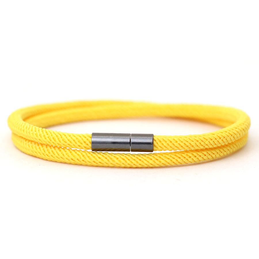 Noter New Arrival Mens Rope Bracelet 4mm Nylon Double Layer Lucky Thread Braclet Nickel Black Detachable Buckle Gift For Him