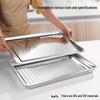 Ruhan 304 Stainless Steel Rectangular Tray with Lid